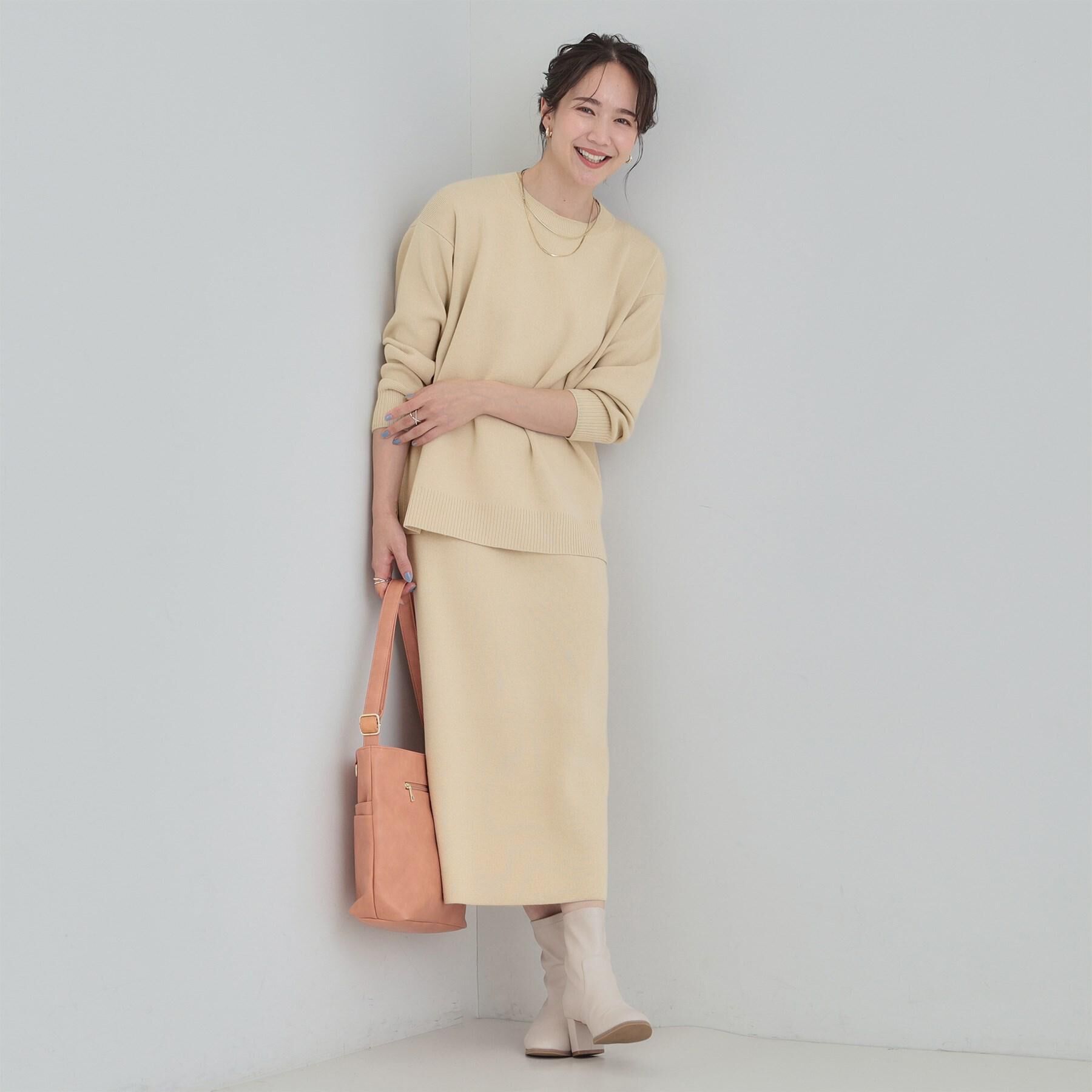 SHOO･LA･RUE「【洗濯機可/セットアップ可/毛玉になりにくい】心地よく穿ける ニットナロースカート」|スカート|