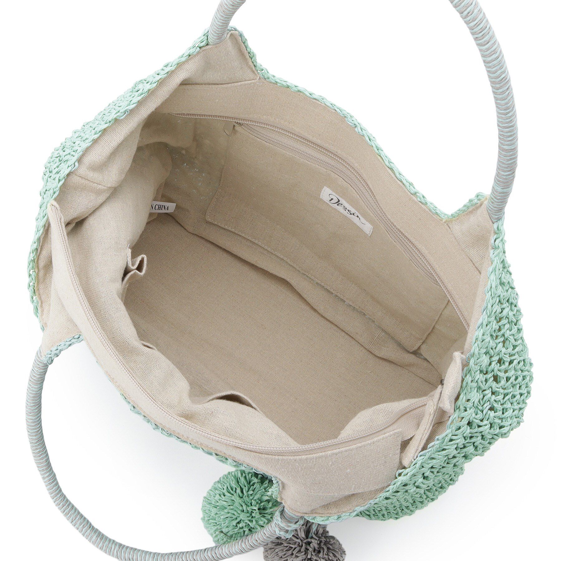 Dessin「【軽量・A4収納可】ポンポンチャームペーパーロゴトートバッグ」|トートバッグ|