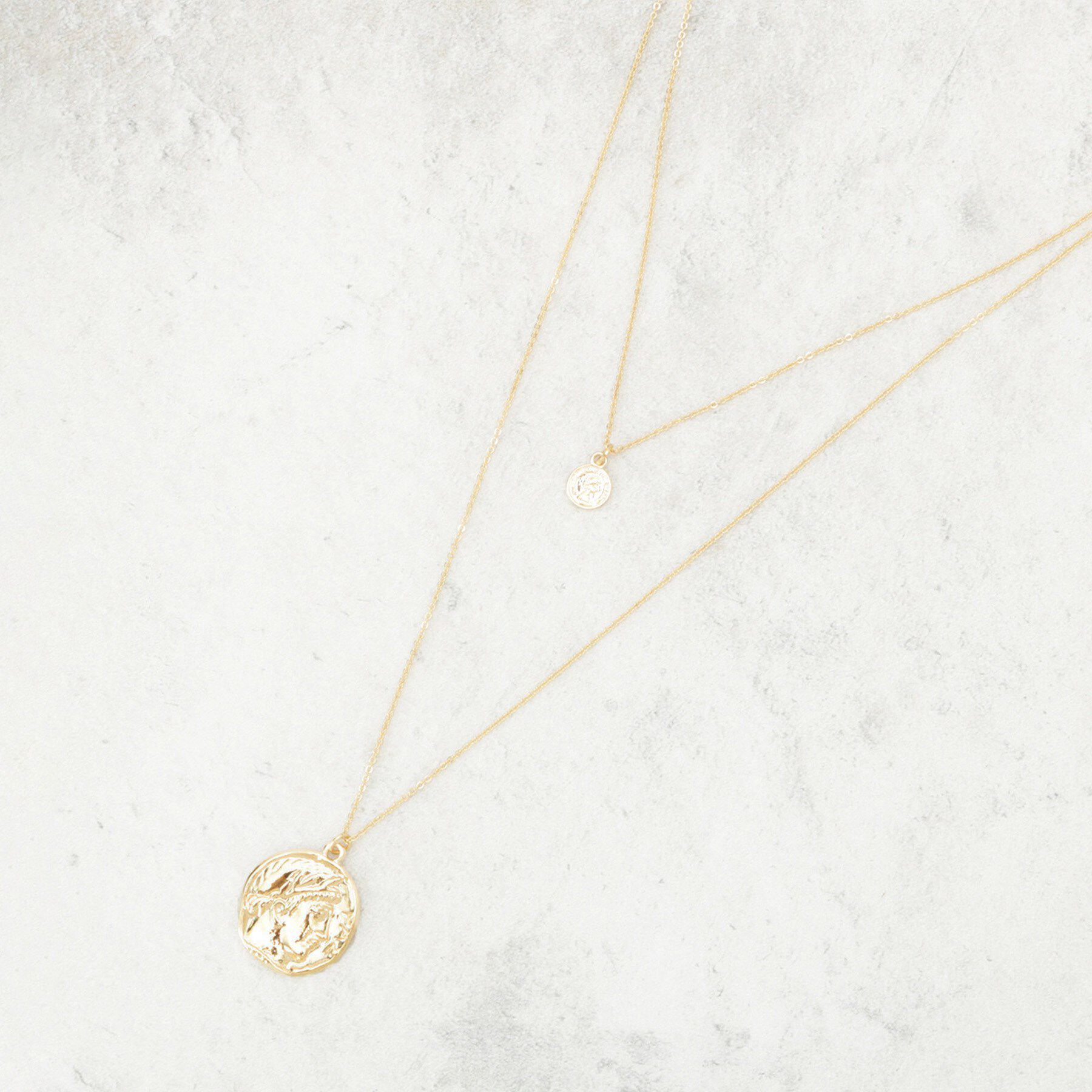 Dessin「【3way】コインモチーフ2連ネックレス」|ネックレス|ゴールド(007)