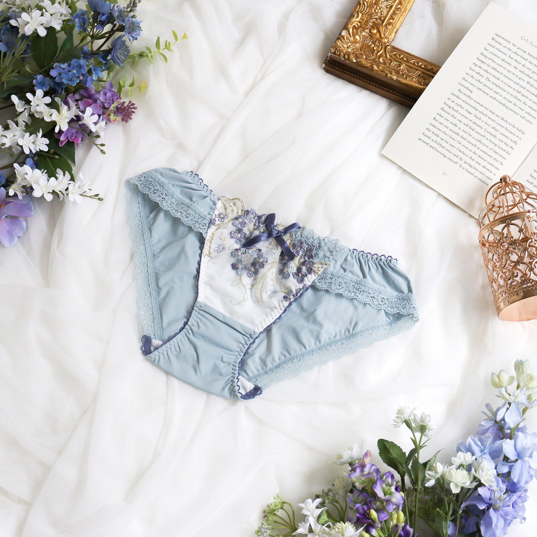 Risa Magli「クラーラ ノーマルショーツ」|インナー|ブルー(092)