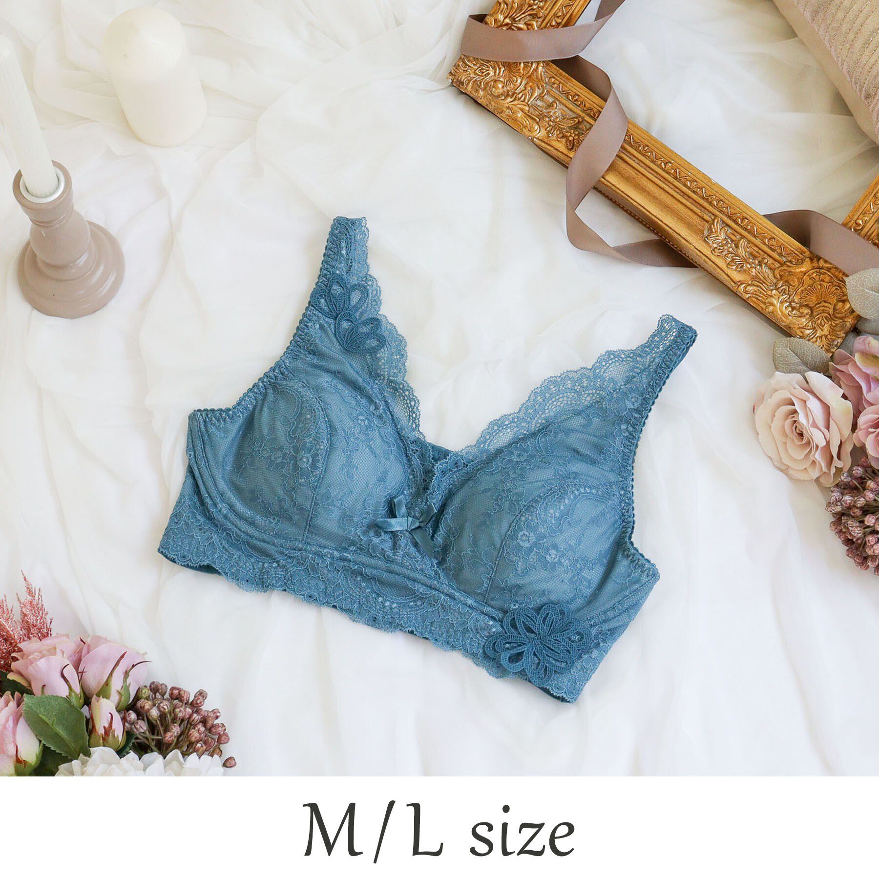 Risa Magli「レネイ おやすみブラ（M-L）」|インナー|ブルー(092)