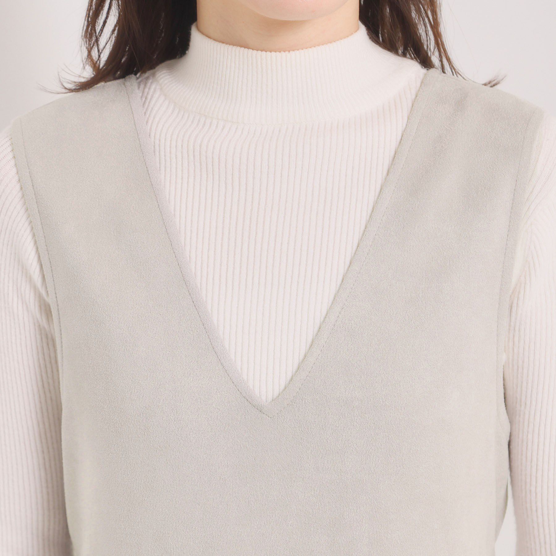 ITS&rsquo;DEMO「【手洗い可／ウエストゴム】カットスエードジャンスカ」|ワンピース|