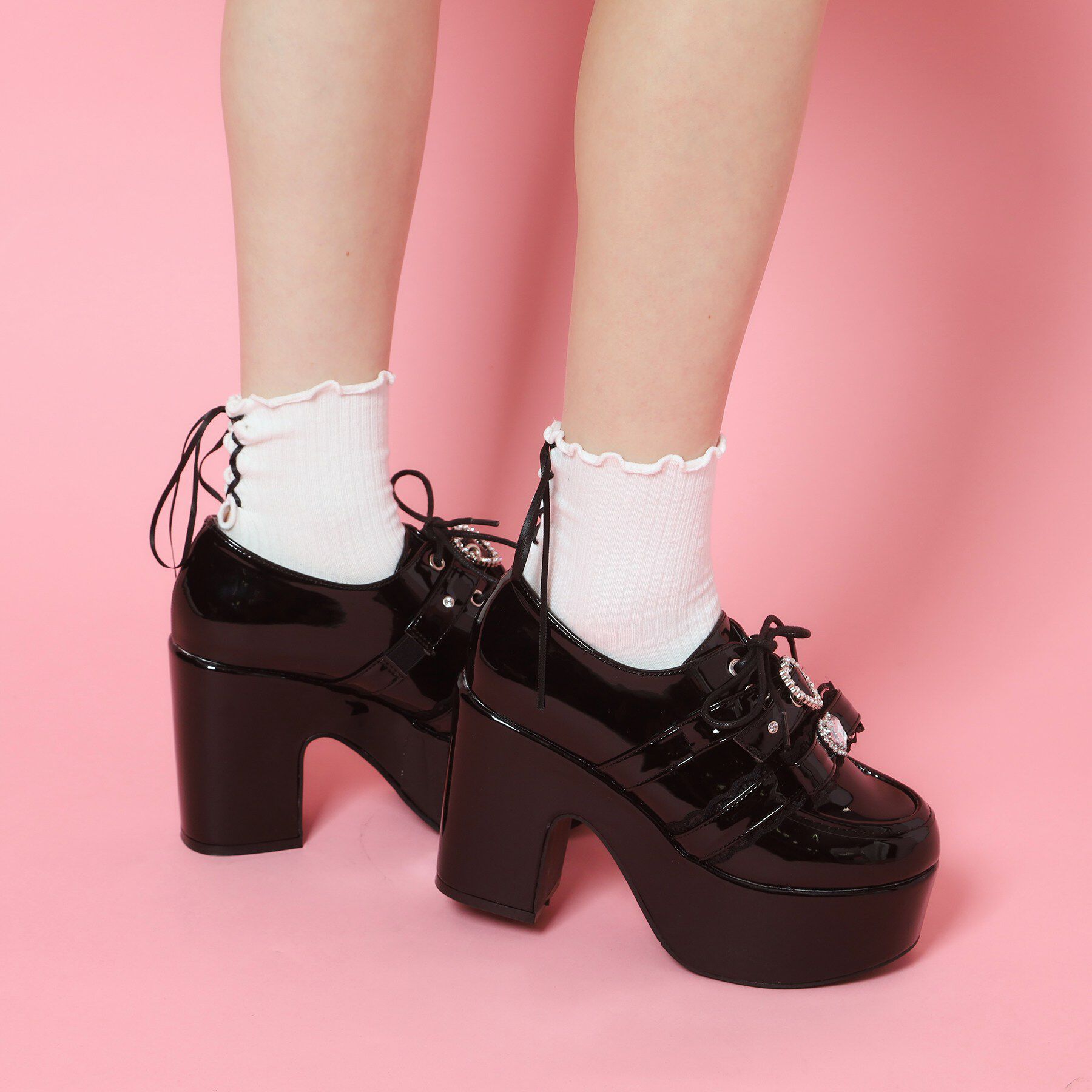 csT&P「夢見る厚底キラキラハート付きパンプス」|パンプス|