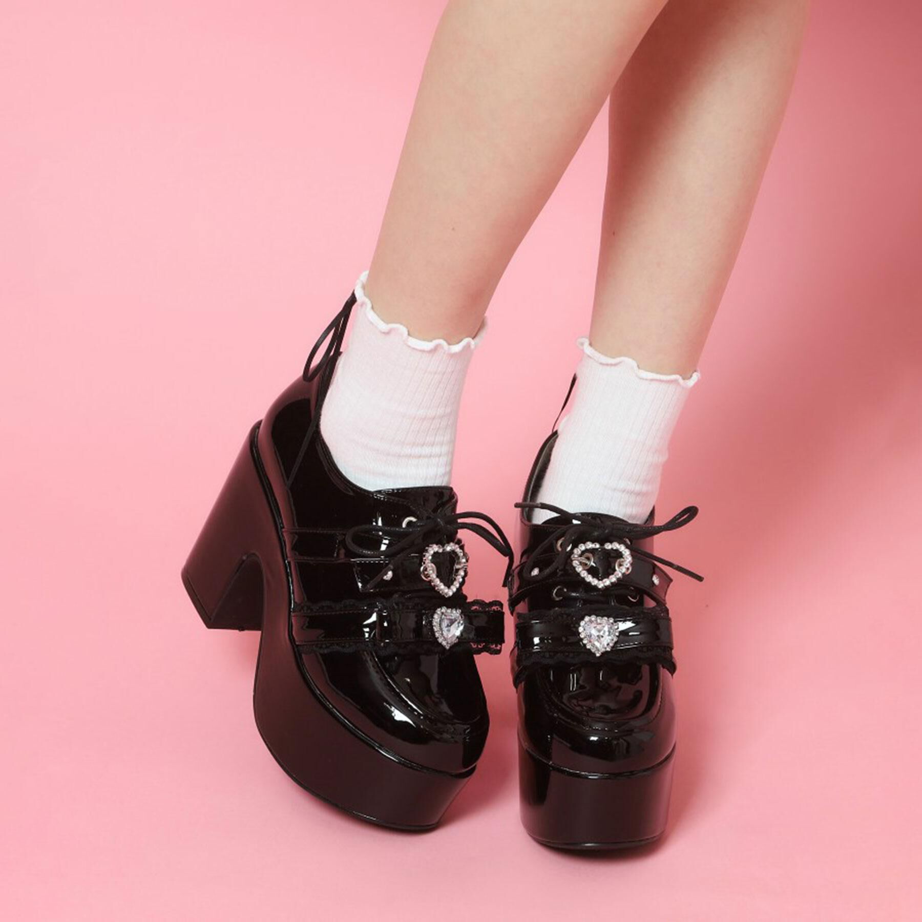 csT&P「夢見る厚底キラキラハート付きパンプス」|パンプス|