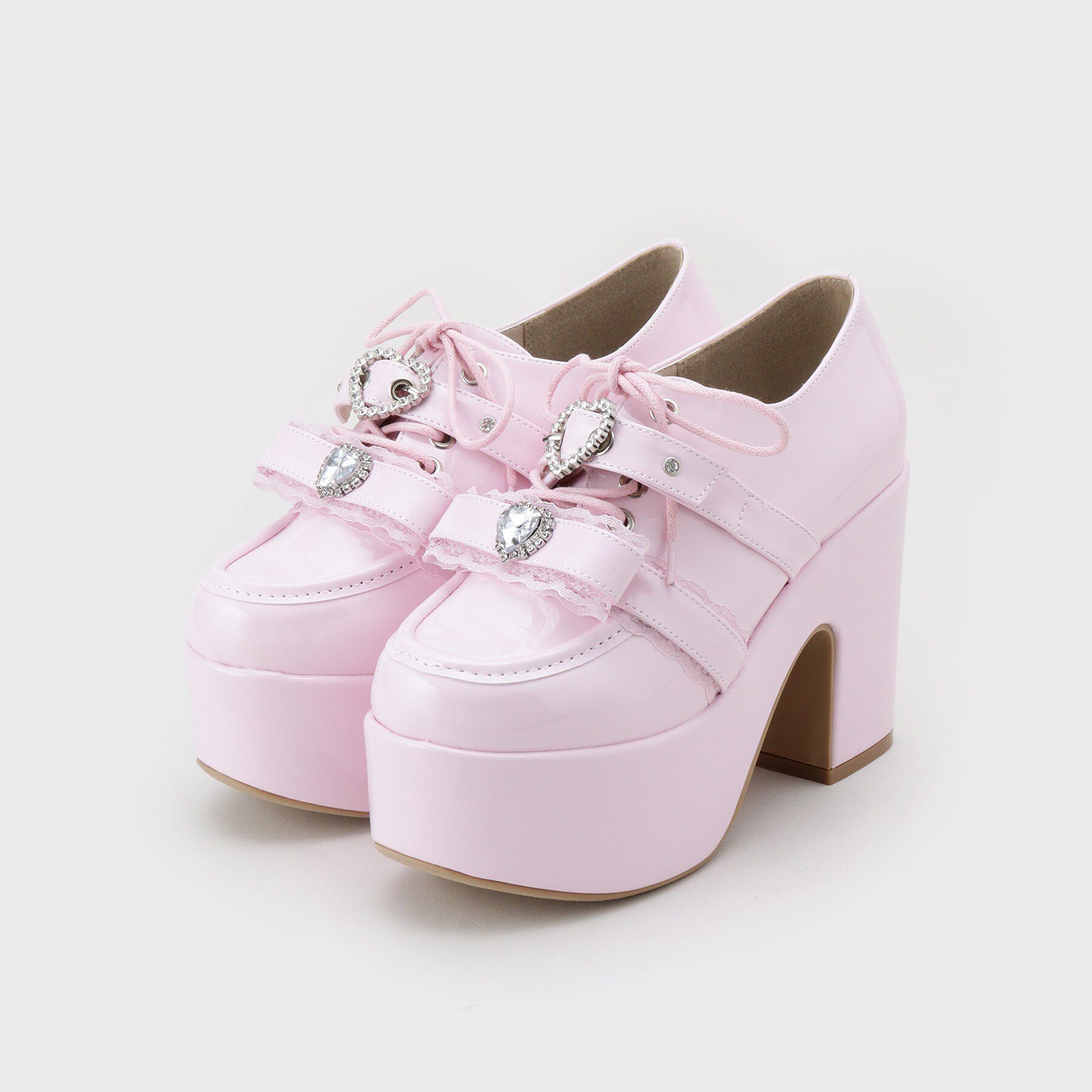 csT&P「夢見る厚底キラキラハート付きパンプス」|パンプス|