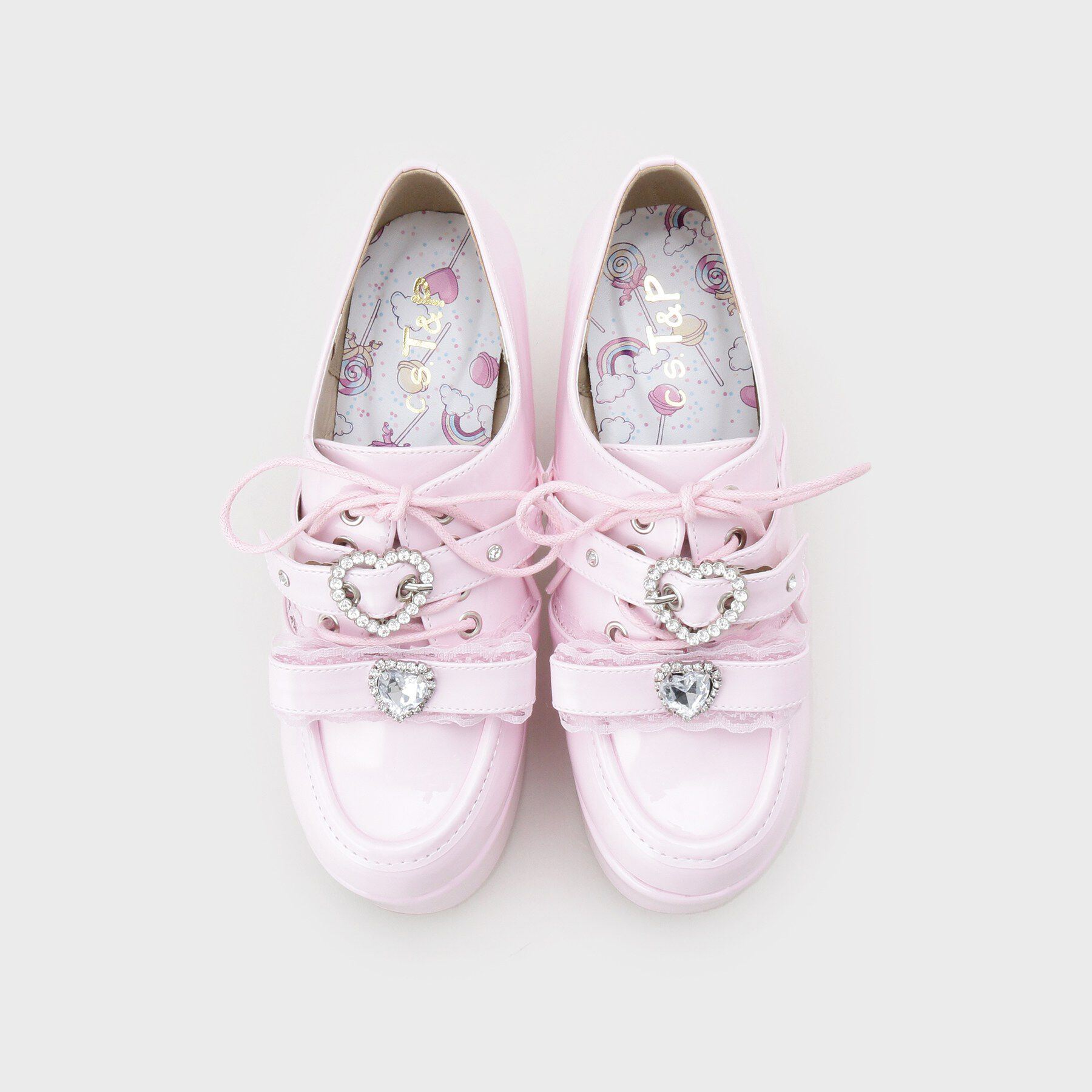 csT&P「夢見る厚底キラキラハート付きパンプス」|パンプス|