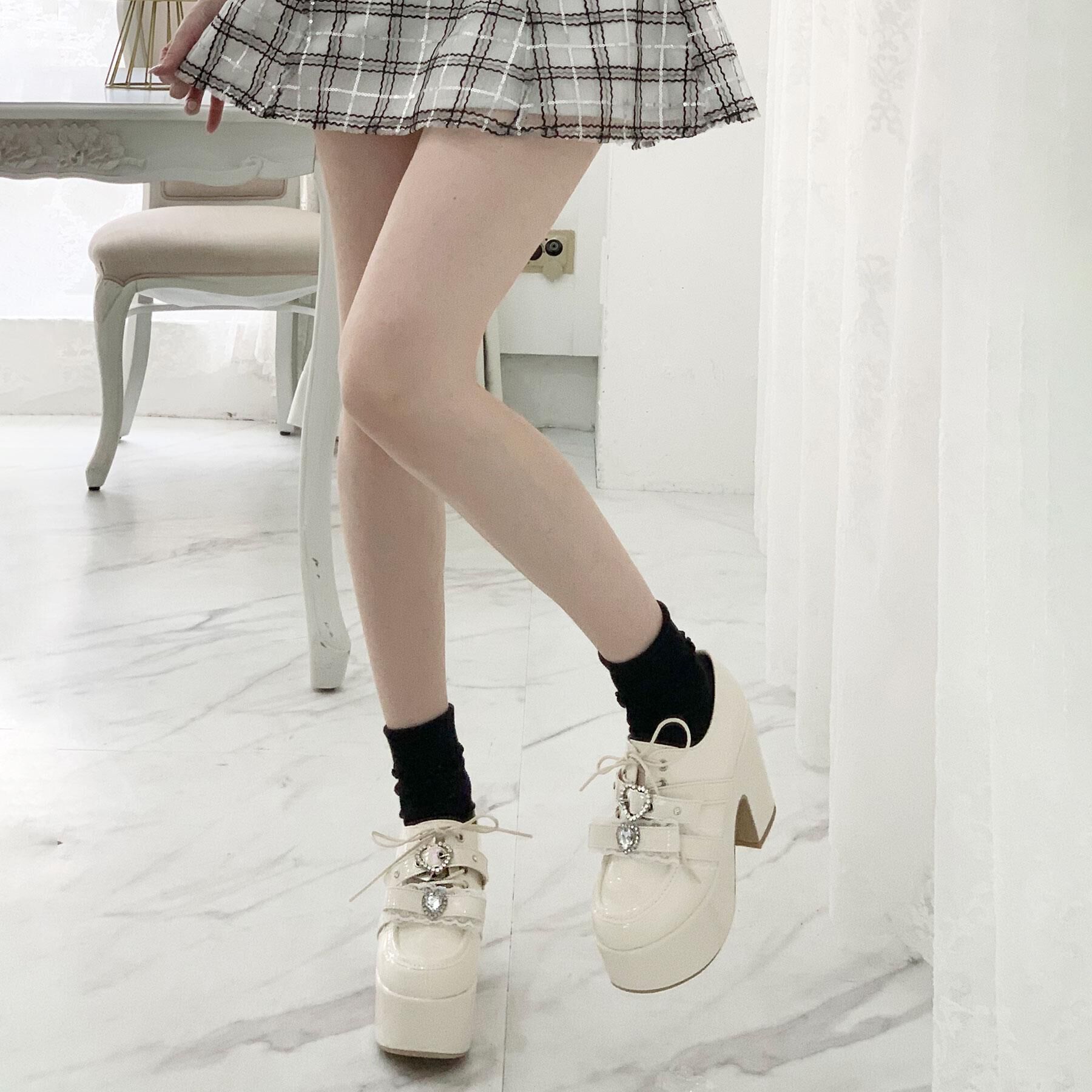 csT&P「夢見る厚底キラキラハート付きパンプス」|パンプス|