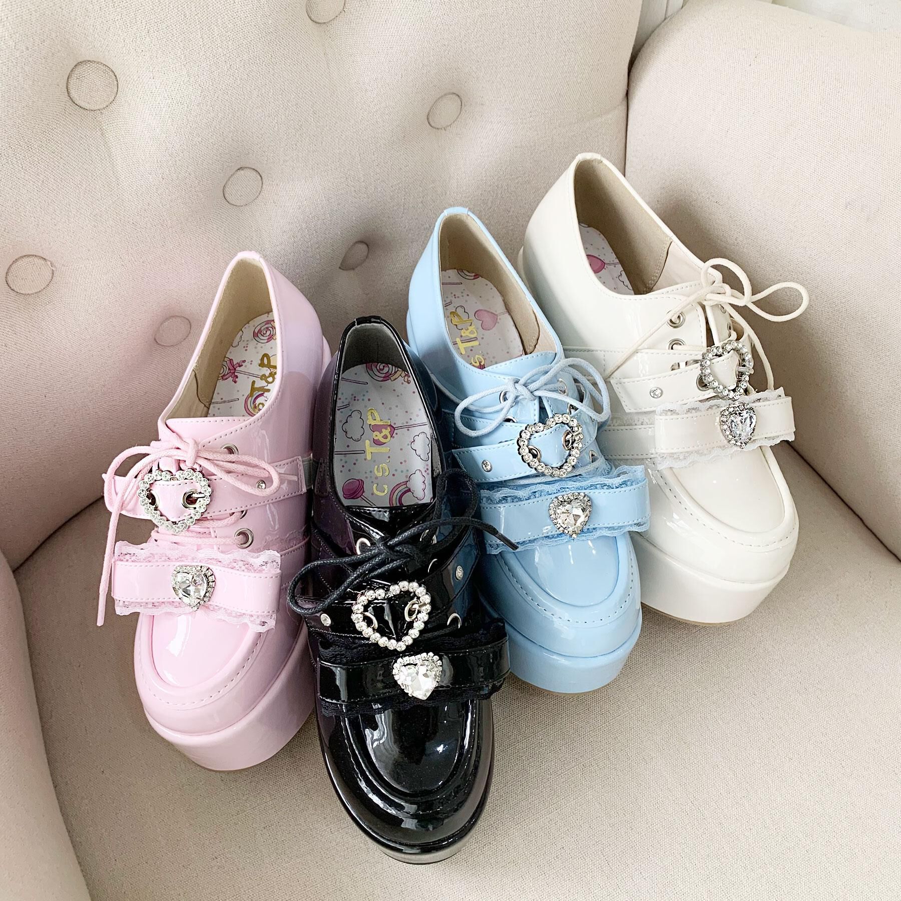 csT&P「夢見る厚底キラキラハート付きパンプス」|パンプス|