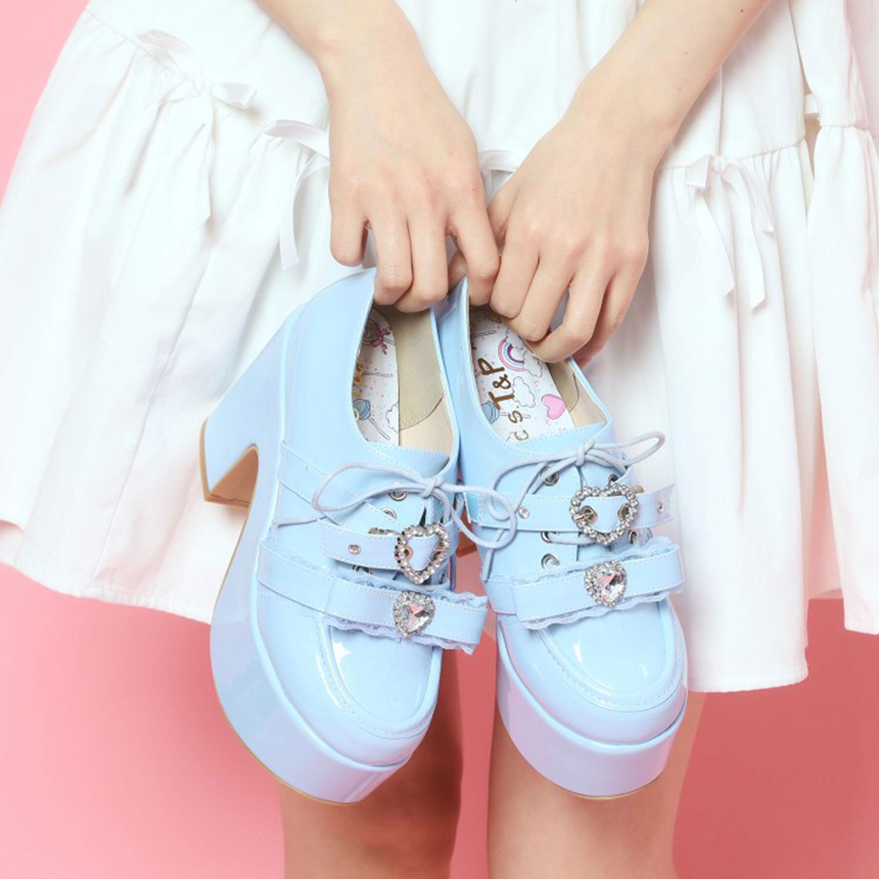 csT&P「夢見る厚底キラキラハート付きパンプス」|パンプス|