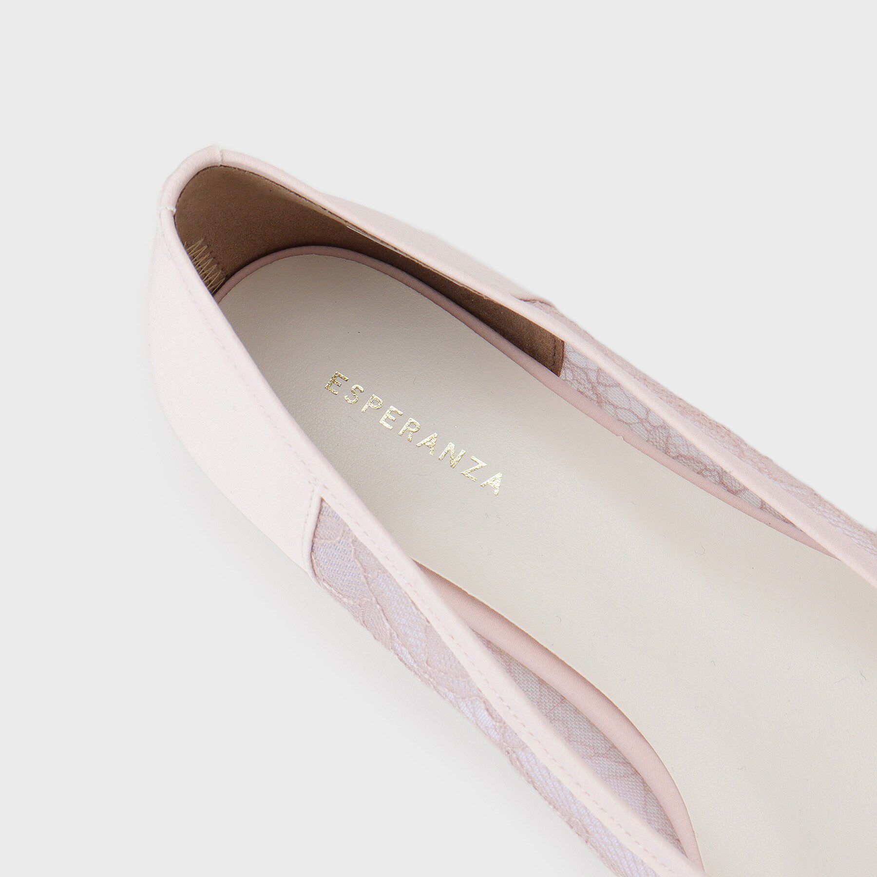 ESPERANZA「ローヒールレースパンプス」|パンプス|