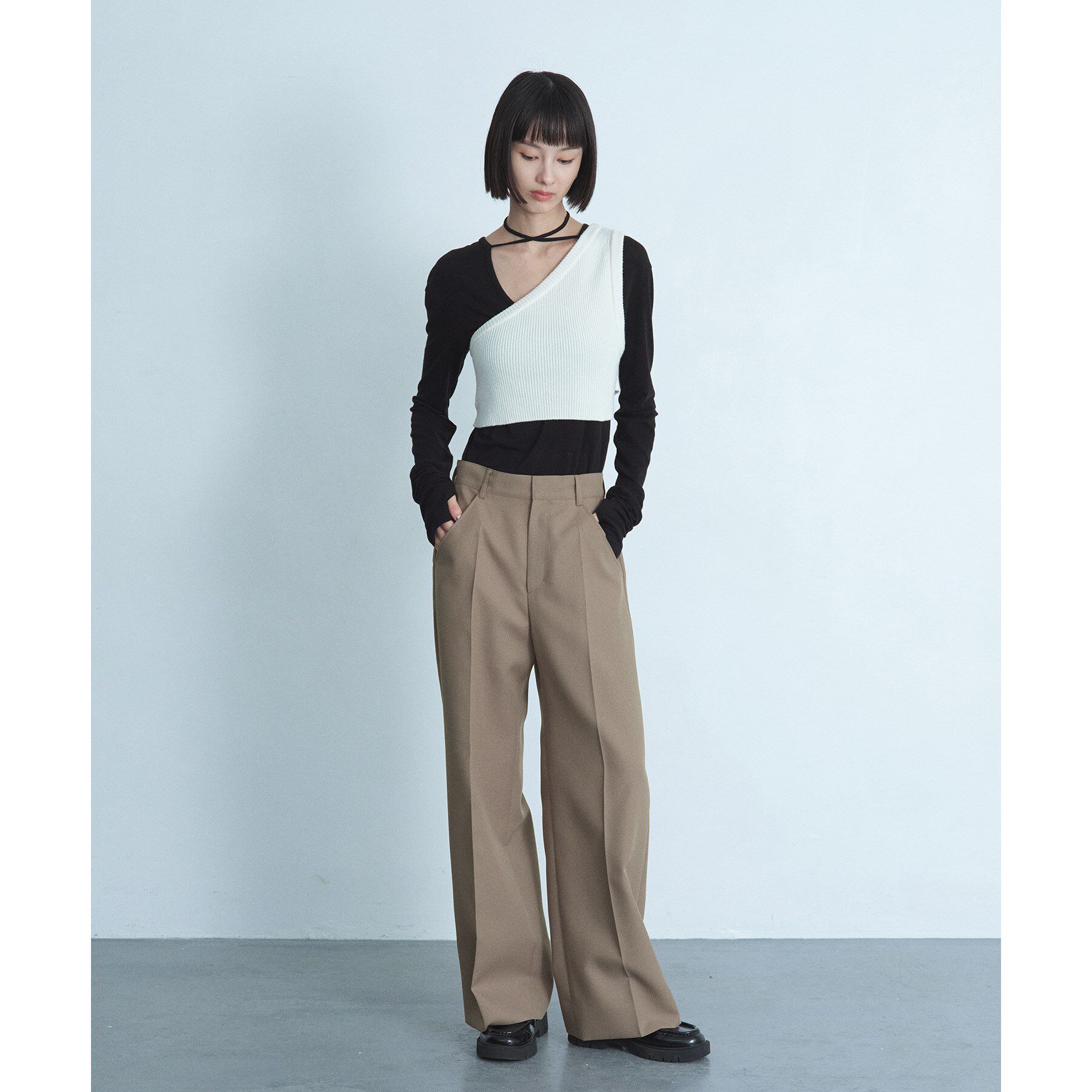 CODE A「asymmetry knit vest」|ニット・セーター|