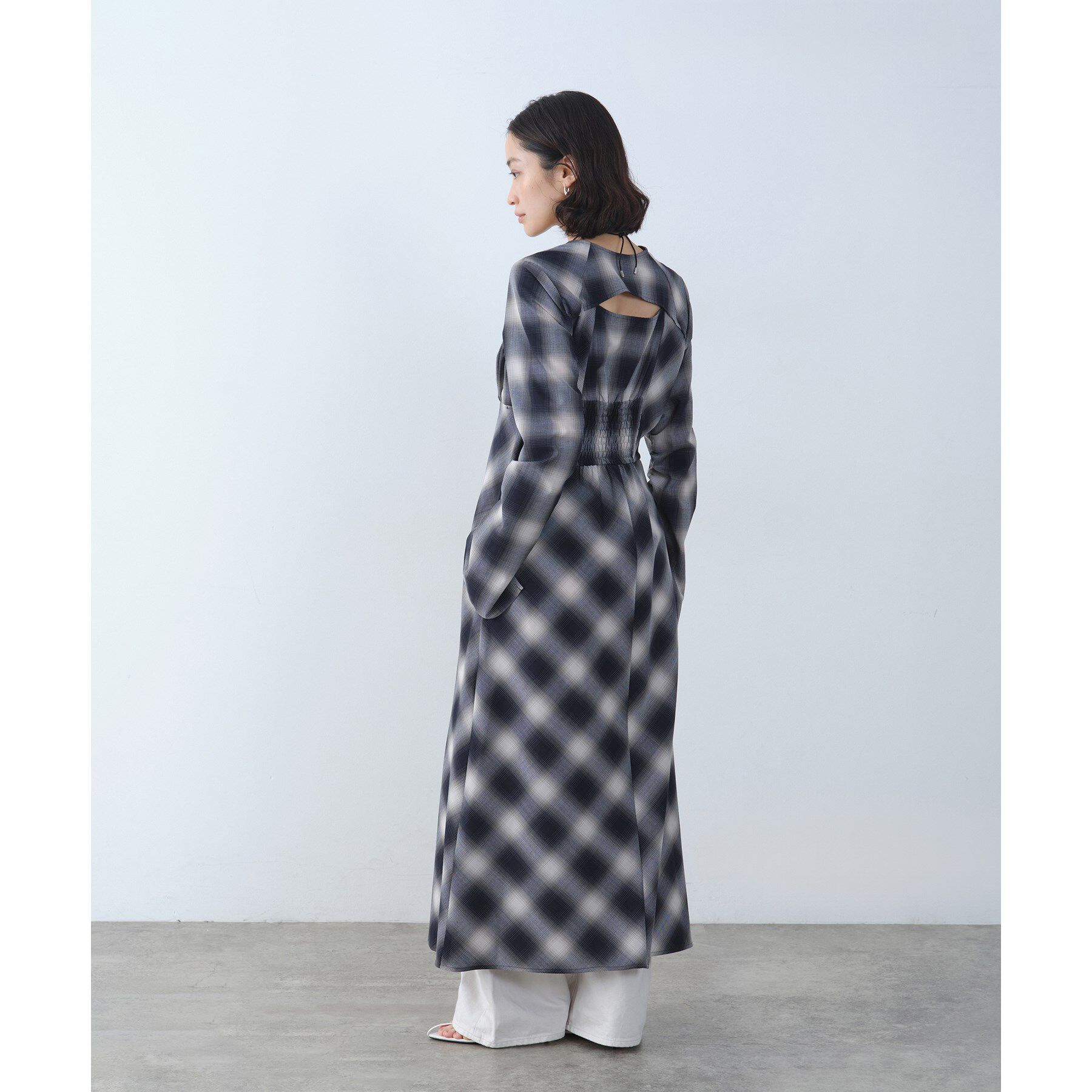 CODE A「shadow check femi dress」|ワンピース|