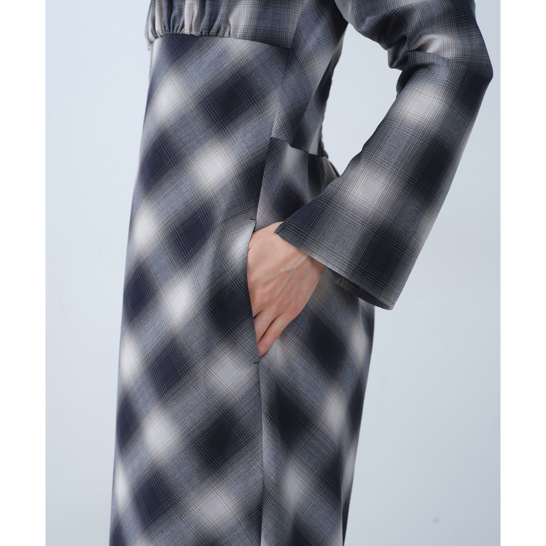 CODE A「shadow check femi dress」|ワンピース|
