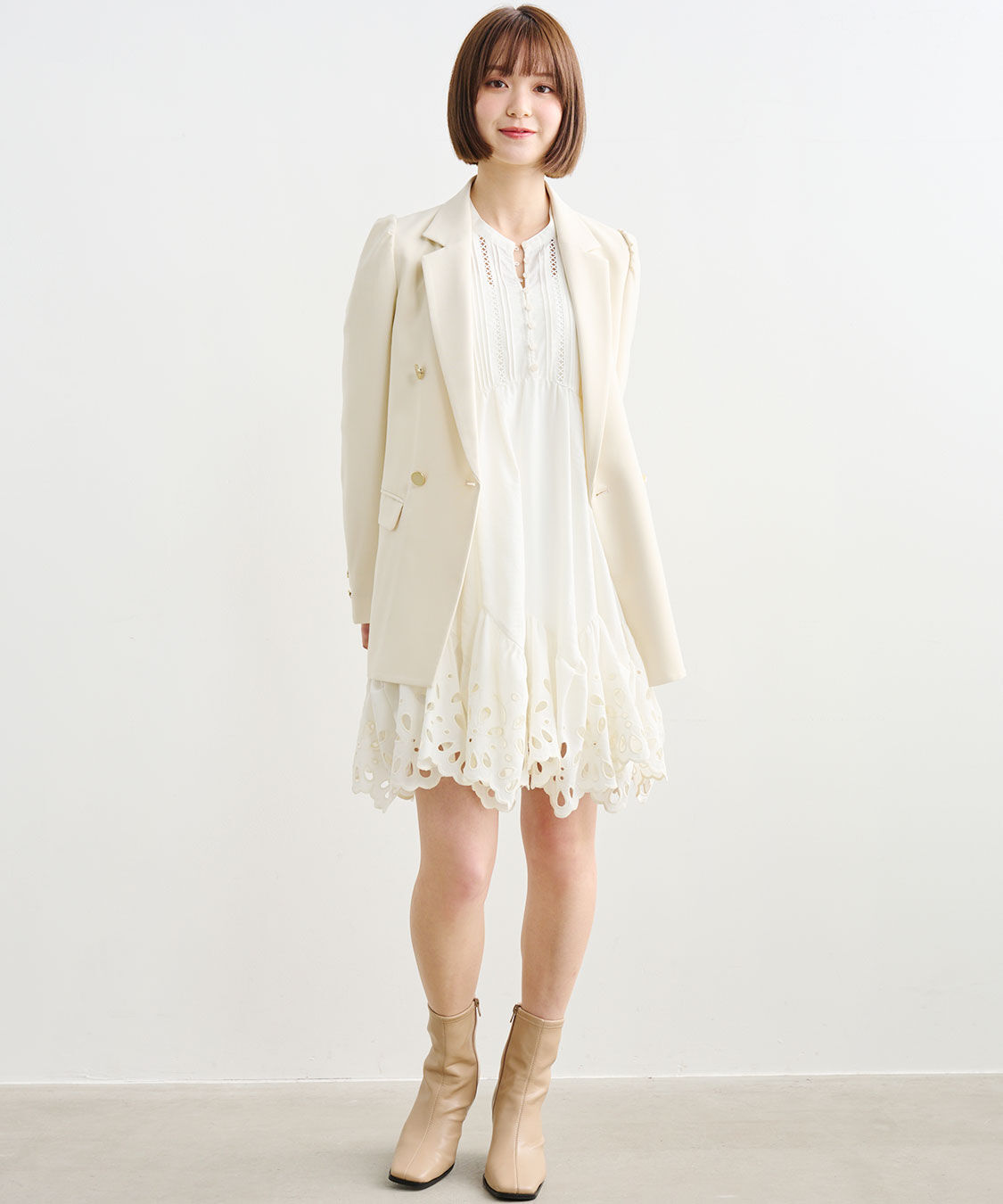 COCO DEAL「エンブロイダリーミニワンピース」|ワンピース|