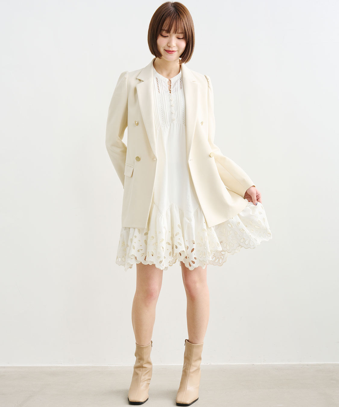 COCO DEAL「エンブロイダリーミニワンピース」|ワンピース|