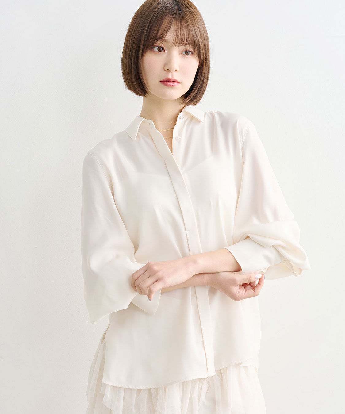 COCO DEAL「2WAYサテンシャツ」|シャツ・ブラウス|