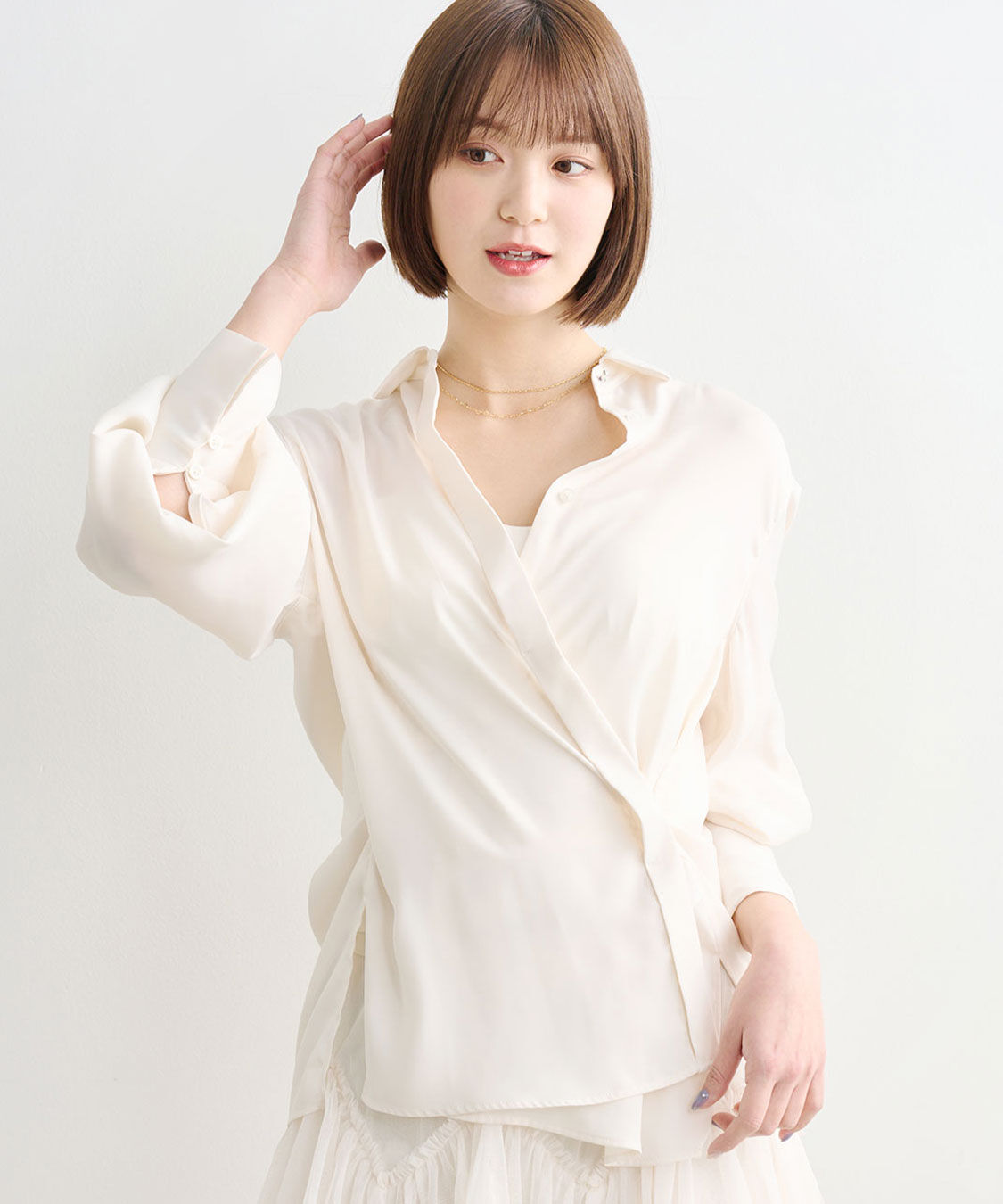 COCO DEAL「2WAYサテンシャツ」|シャツ・ブラウス|