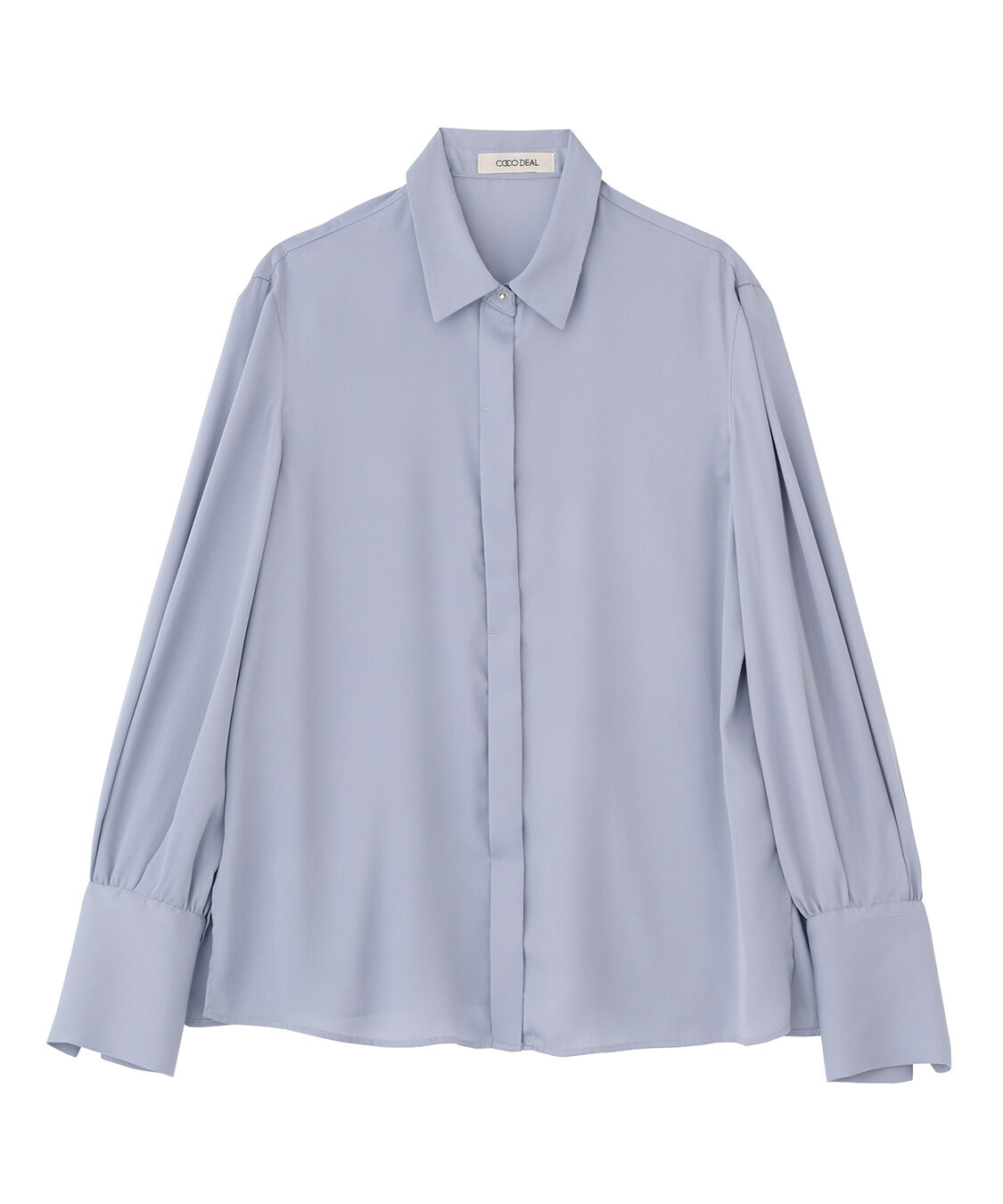 COCO DEAL「2WAYサテンシャツ」|シャツ・ブラウス|サックス