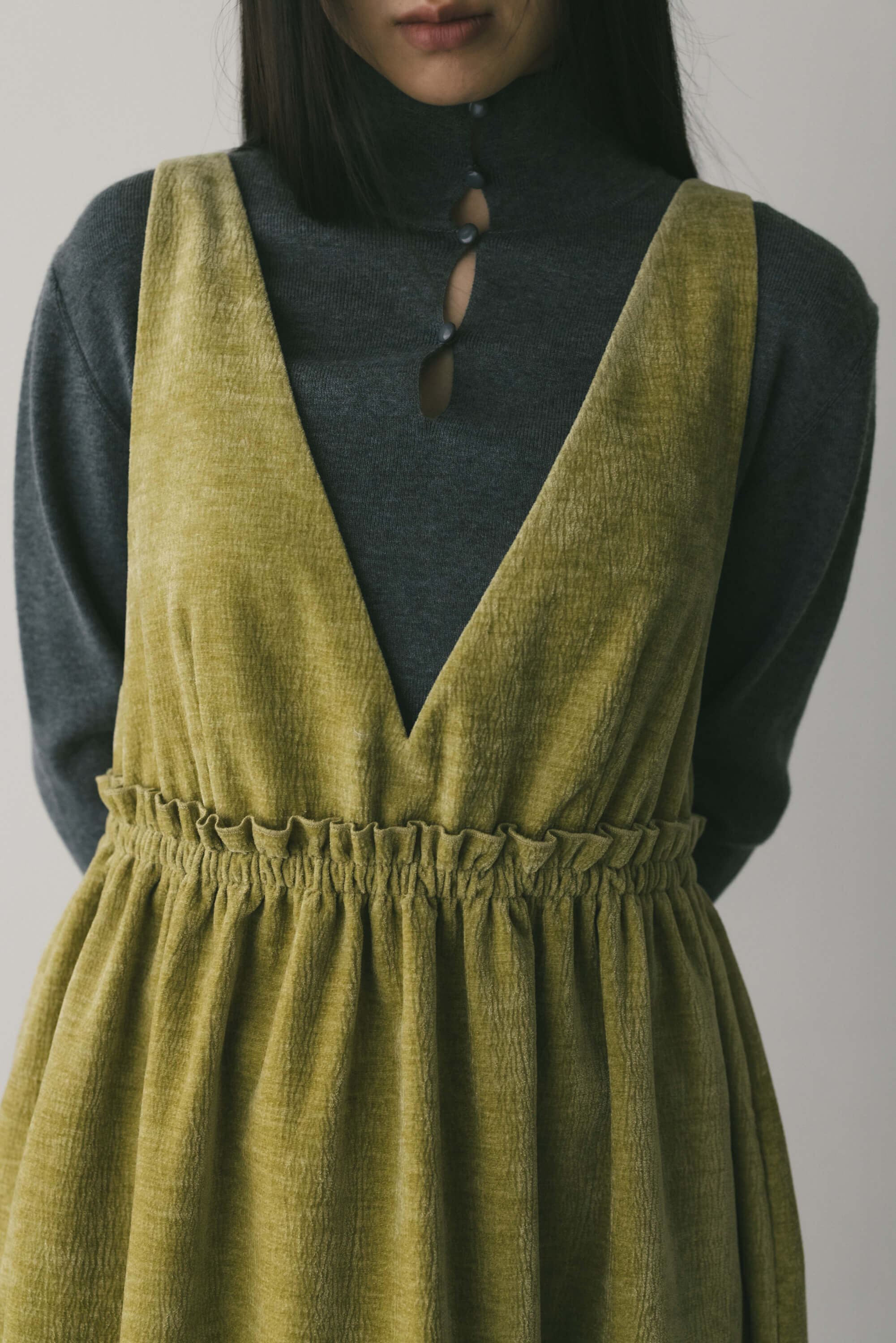 STYLEMIXER「2WAYベロアジャンパースカート」|ワンピース|