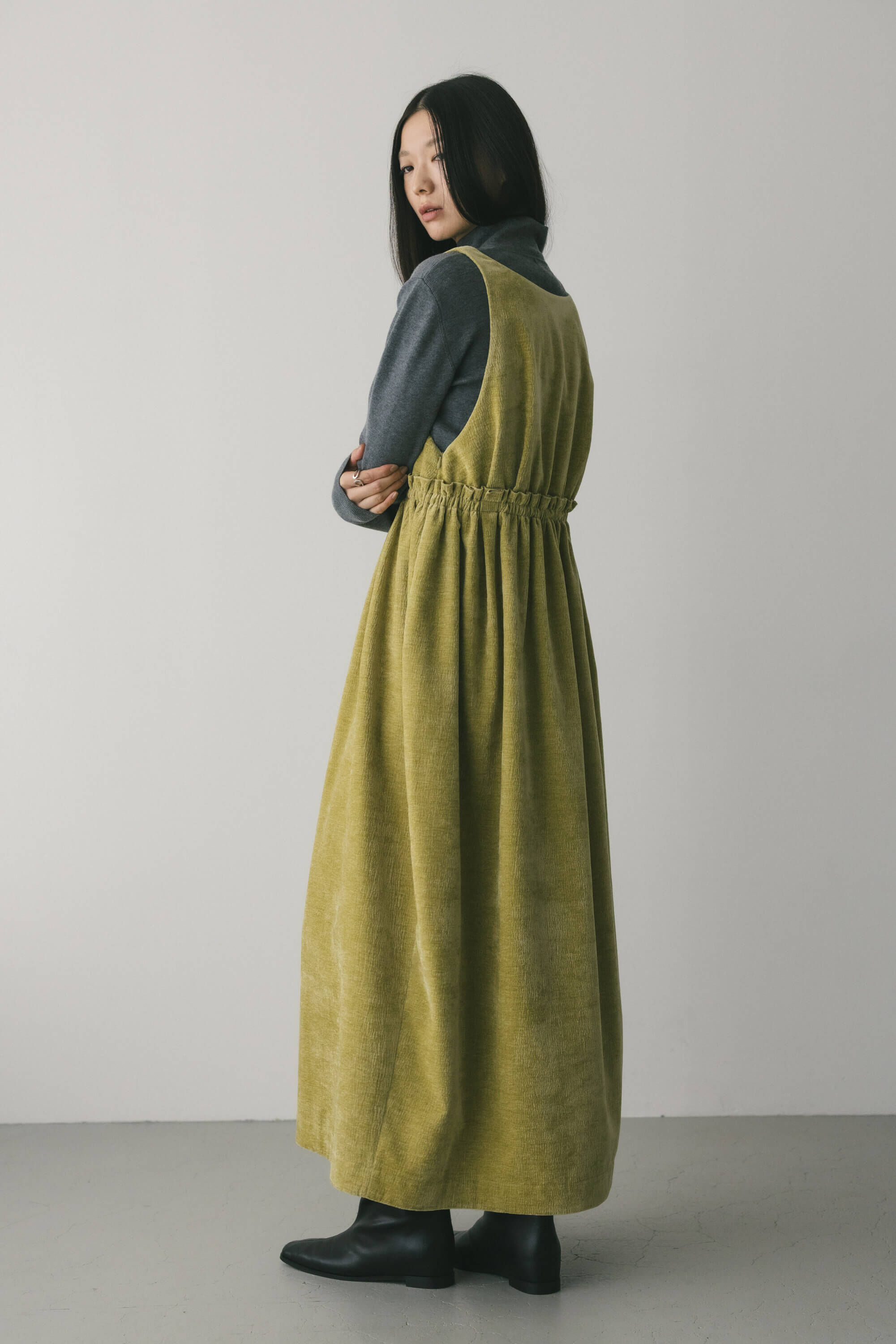 STYLEMIXER「2WAYベロアジャンパースカート」|ワンピース|