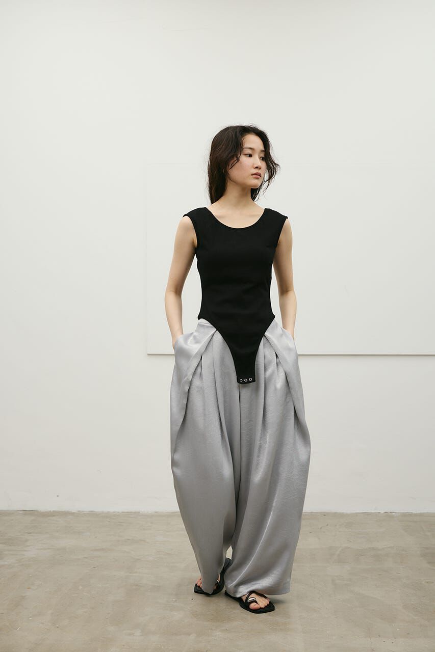 STYLEMIXER「バックオープンボディスーツ」|タンクトップ|BLK