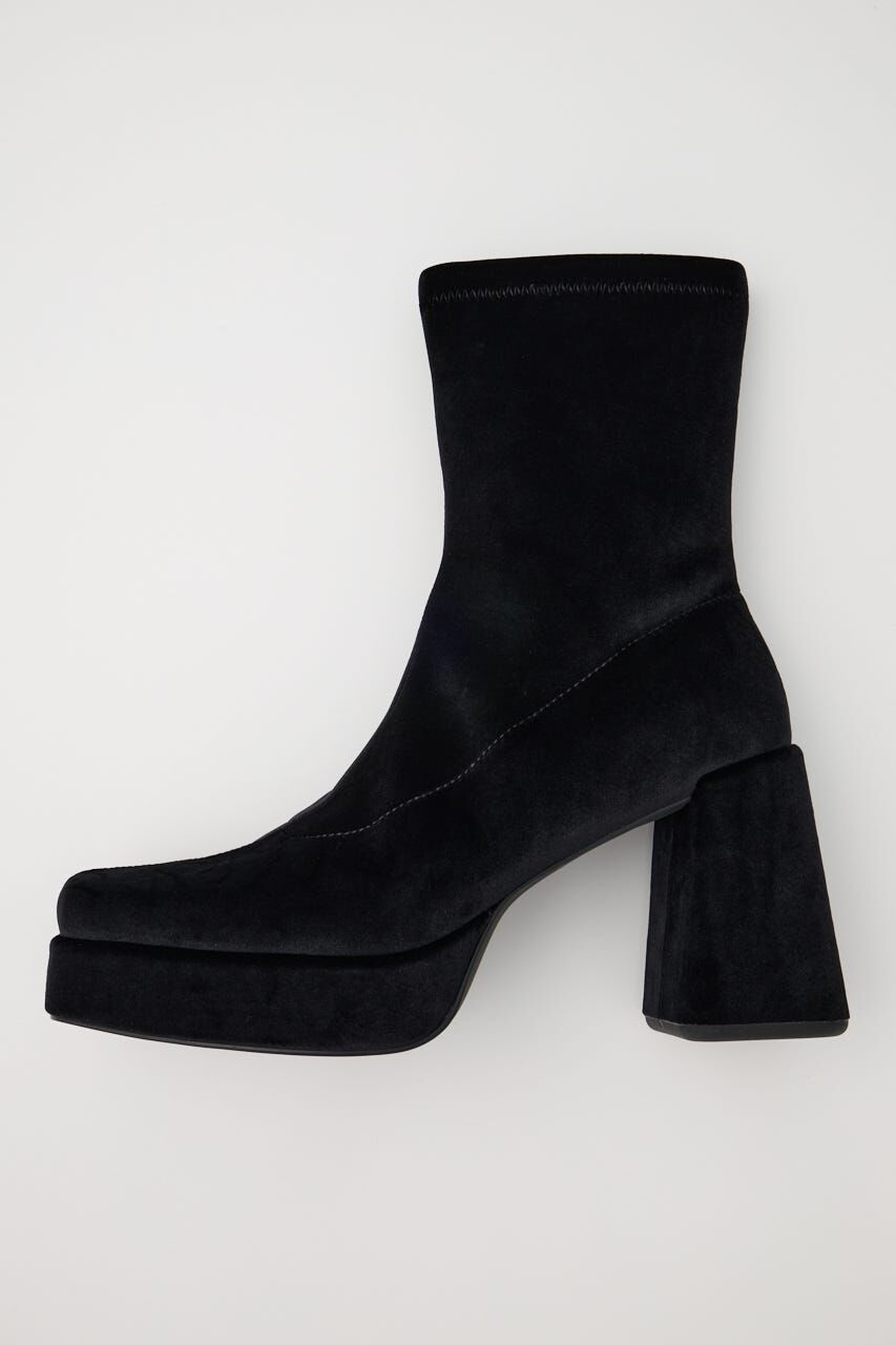 MOUSSY「STRETCH BLOCK HEEL ブーツ」|その他|BLK