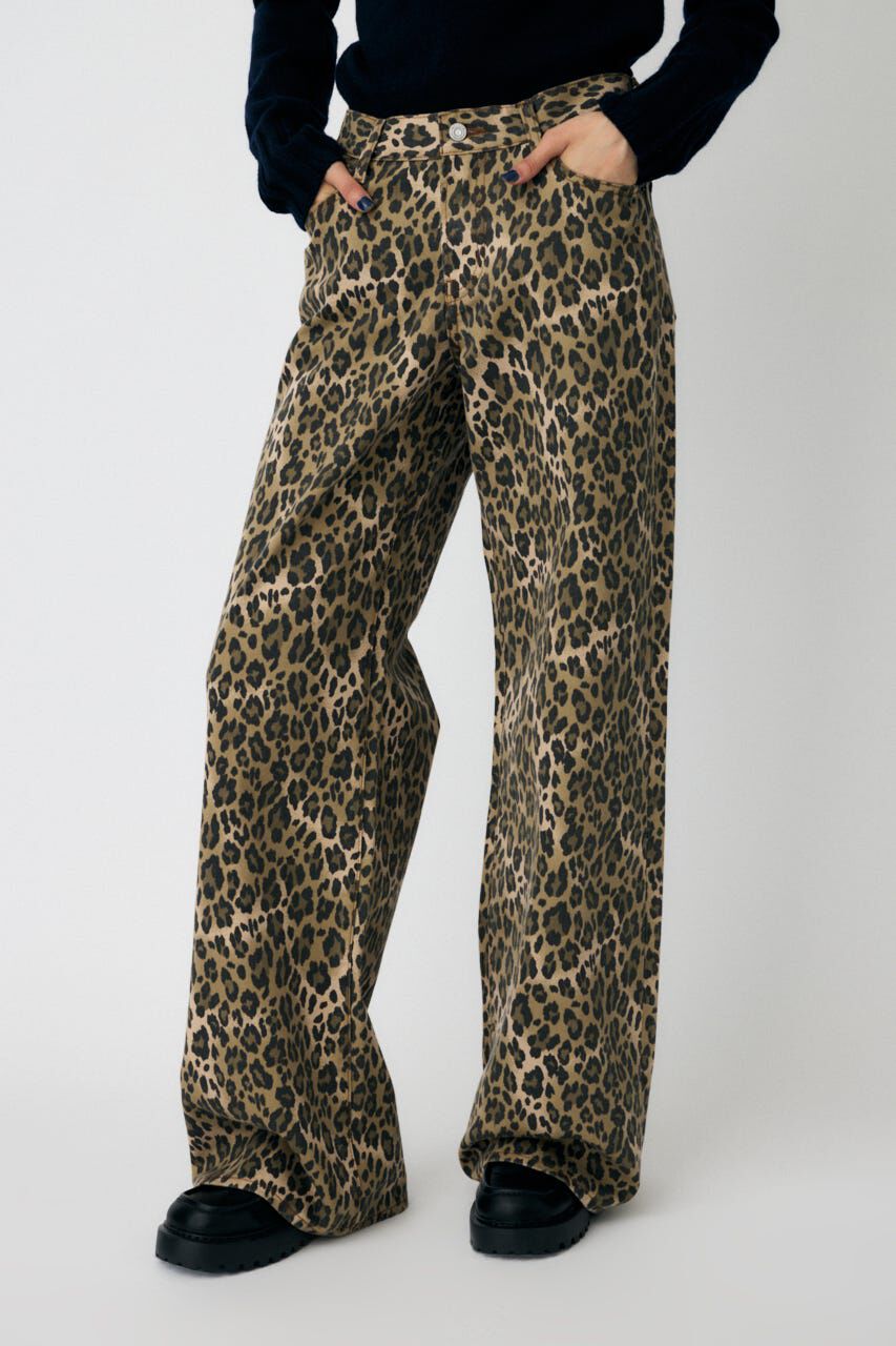 MOUSSY「LEO PRNTED WIDE ストレート」|デニム|