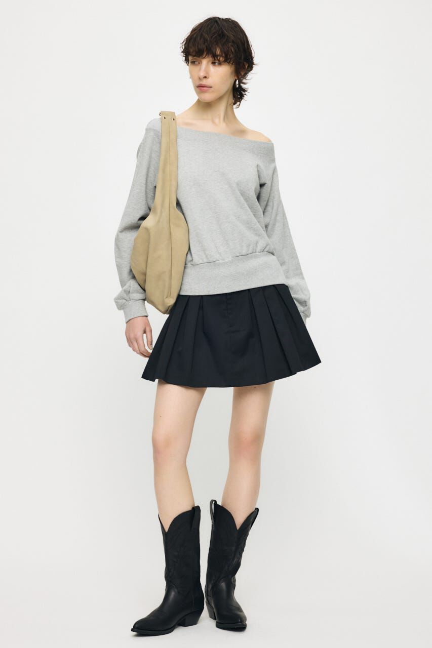 MOUSSY「SIDE SLIT OFF SHOULDER スウェット」|パーカー|