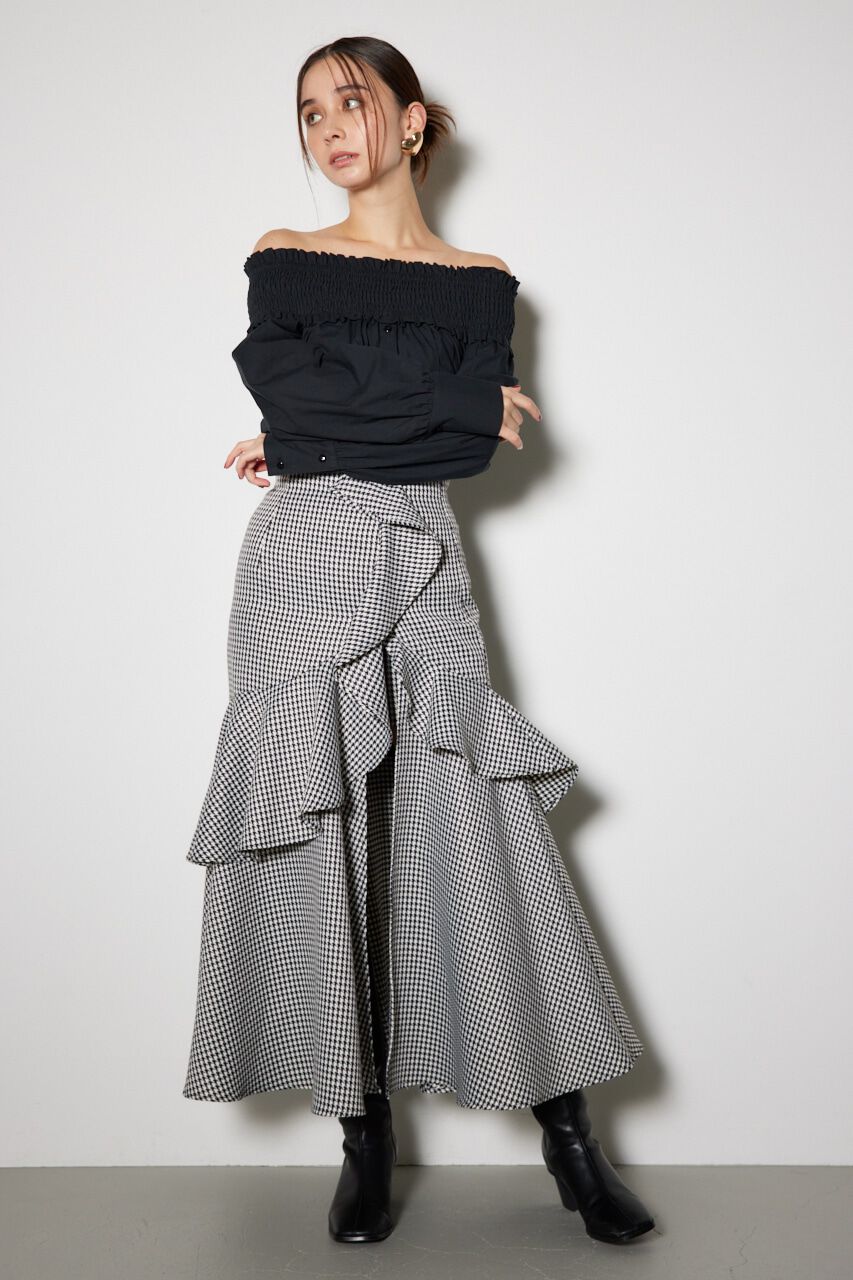 rienda「シャーリングオフショルトップス」|シャツ・ブラウス|