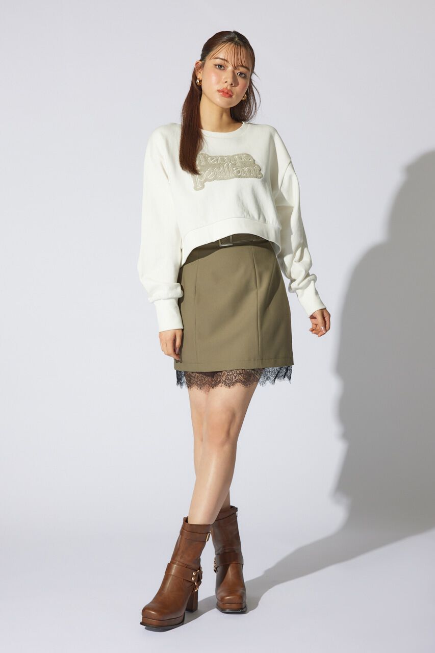 rienda「サガラ刺繍スウェットトップス」|Tシャツ・カットソー|