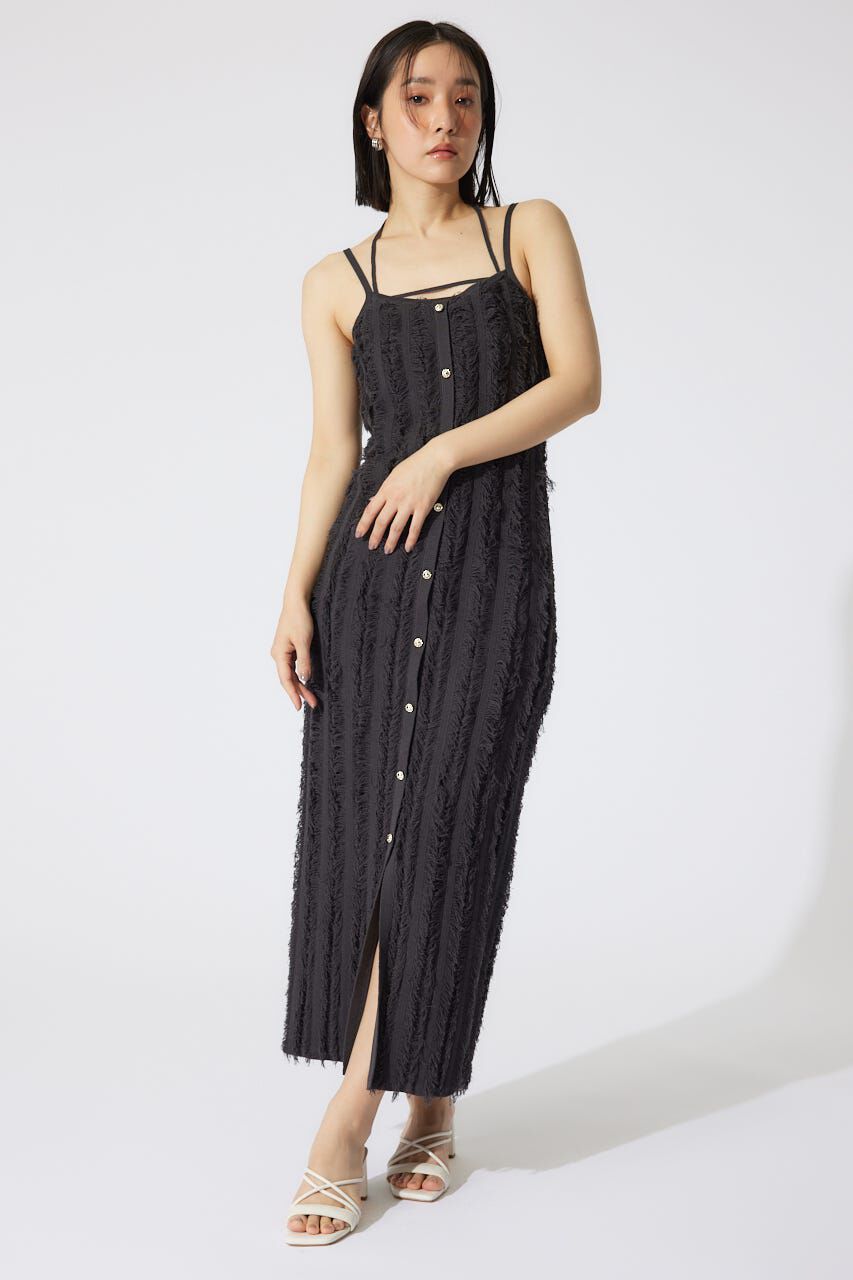 rienda「フリンジタイトニットワンピース」|ワンピース|