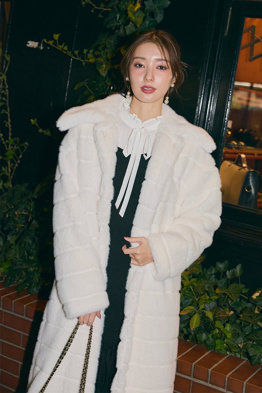 rienda「ニュアンスラインフェイクファーコート」|その他|