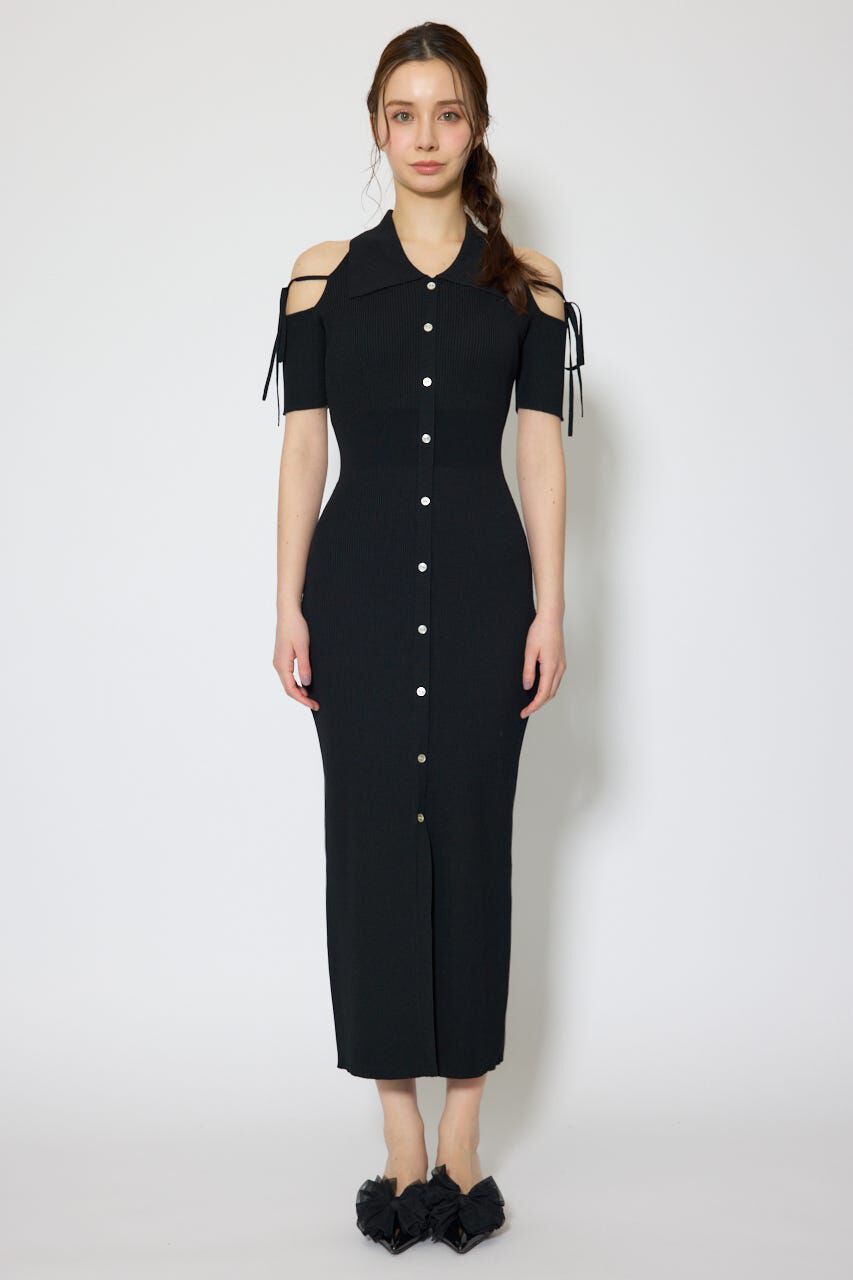 rienda「リボン付きアメスリニットワンピース」|ワンピース|