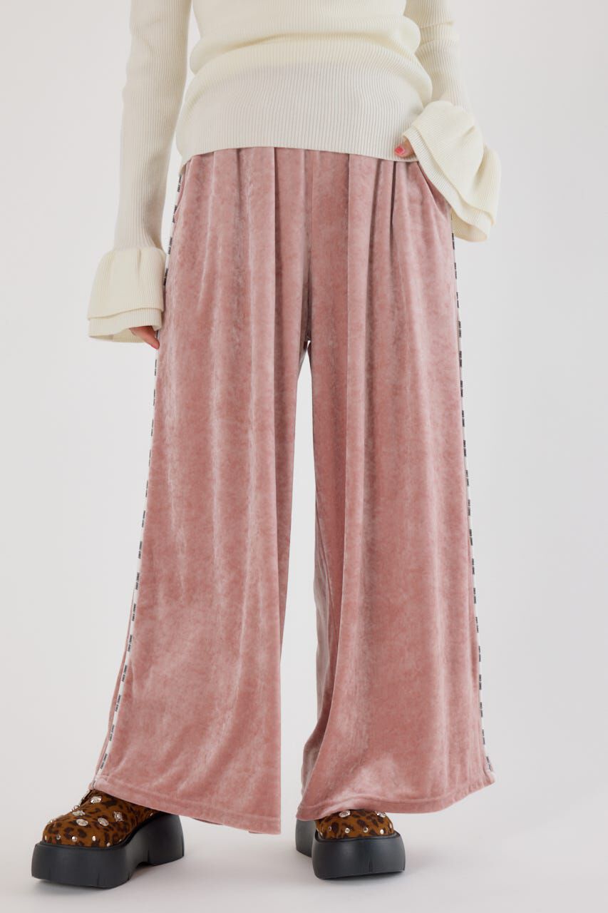 RODEO CROWNS「フレアバギーベロアパンツ」|その他|L/PNK1