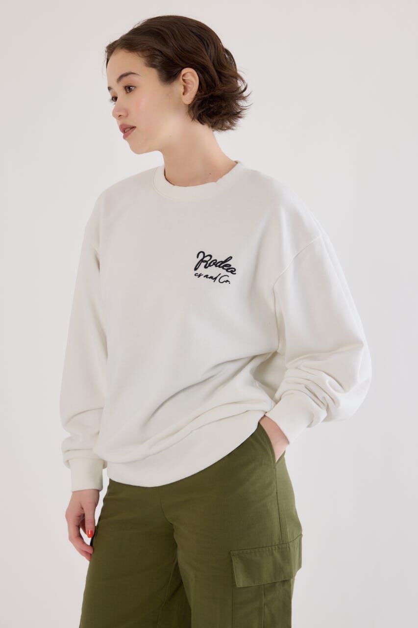 RODEO CROWNS「ロゴデニムパッチスウェットトップス」|パーカー|