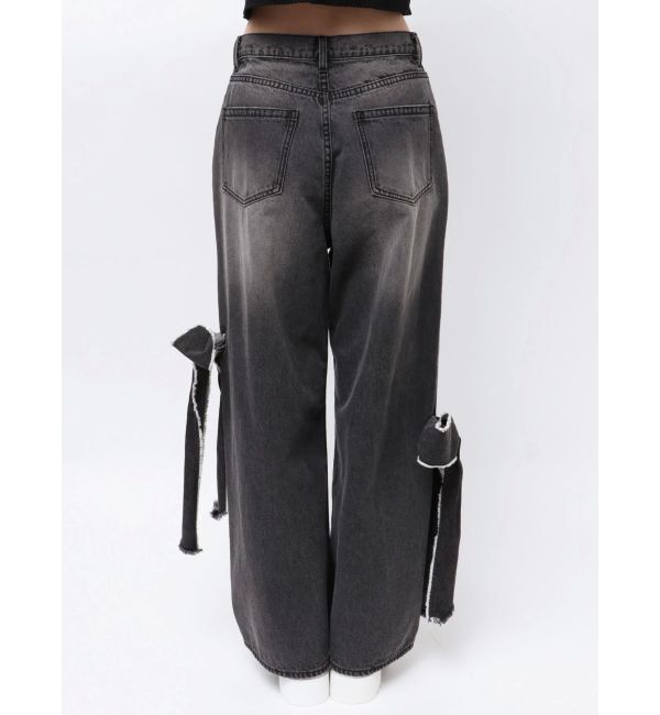 CALNAMUR「2WAY RIBBON DETAILS DENIM/2WAY リボンディティールデニム」|デニム|