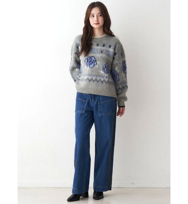 CALNAMUR「サイドラインデニムパンツ」|デニム|