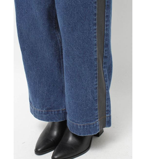 CALNAMUR「サイドラインデニムパンツ」|デニム|