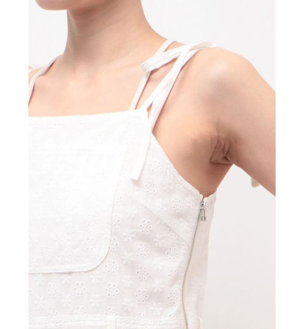 CALNAMUR「コットン刺繍サロペット」|オールインワン|