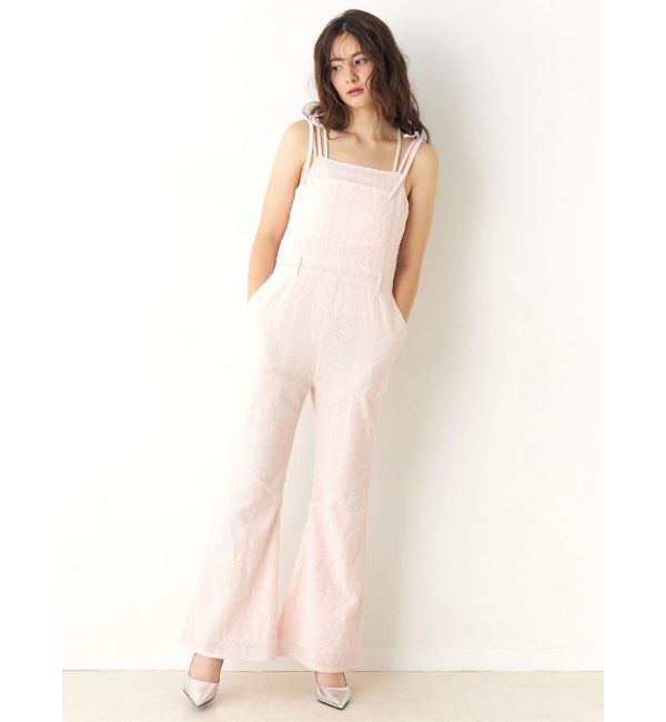 CALNAMUR「コットン刺繍サロペット」|オールインワン|