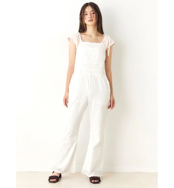 CALNAMUR「コットン刺繍サロペット」|オールインワン|
