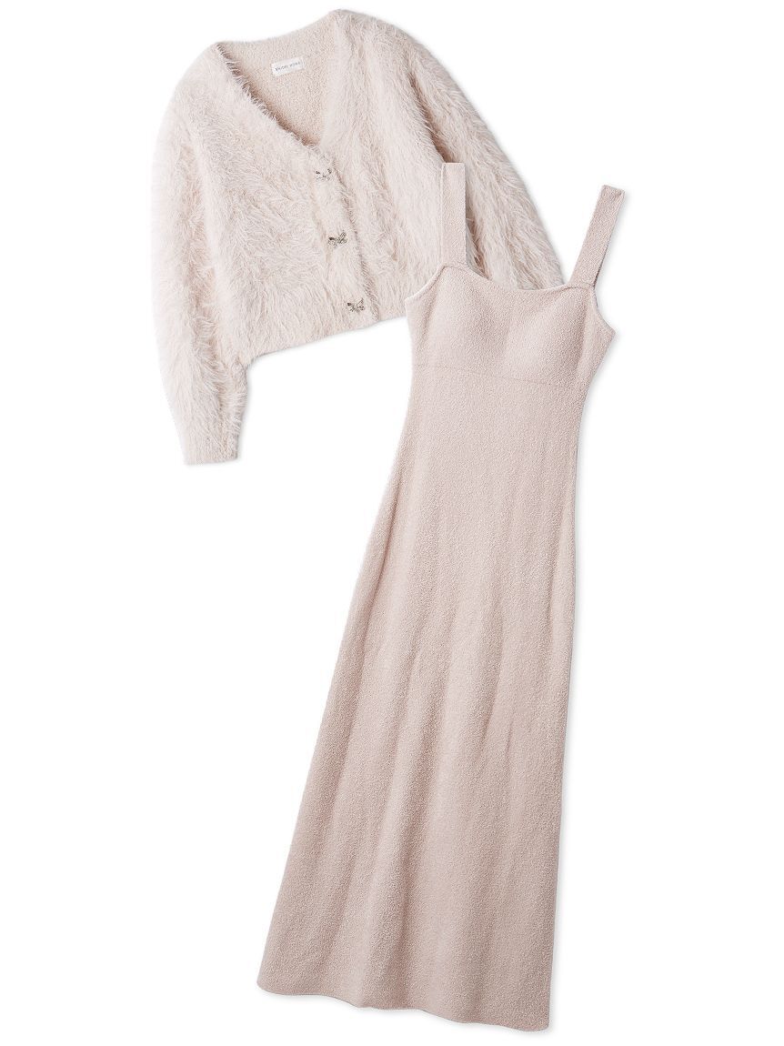 SNIDEL HOME「シャギーカーディガン&times;ワンピースセット」|ルームウェア|