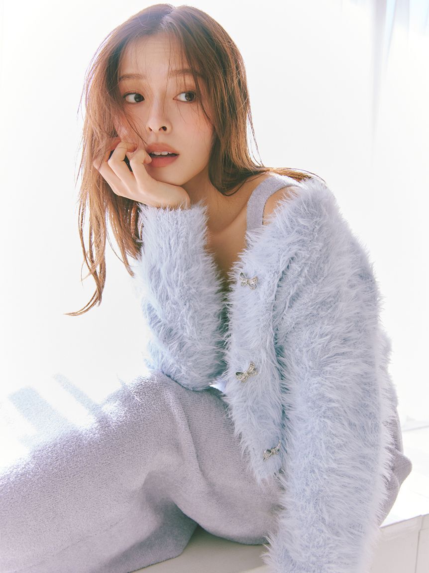 SNIDEL HOME「シャギーカーディガン&times;ワンピースセット」|ルームウェア|