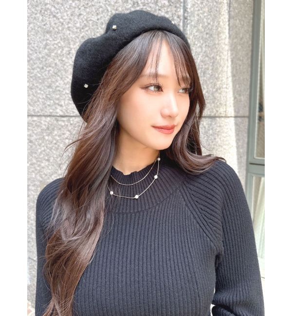 RESEXXY「ビジューポイントベレー帽」|ハンチング・ベレー帽|