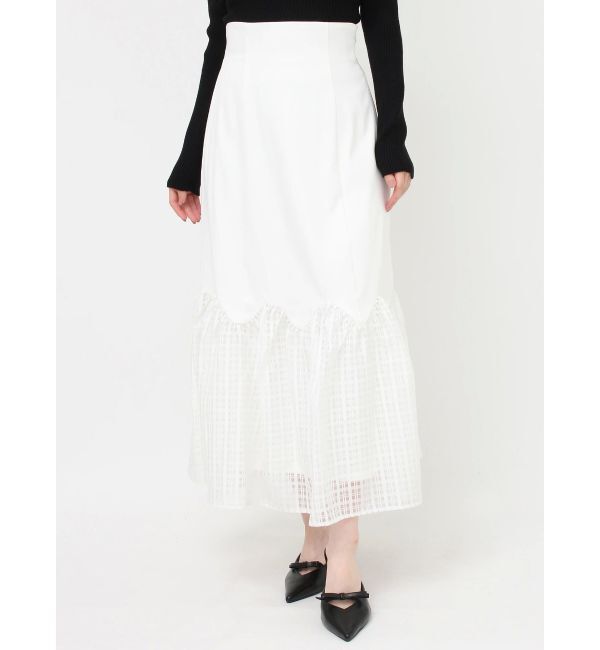 RESEXXY「スカラップ切替えフレアスカート」|スカート|