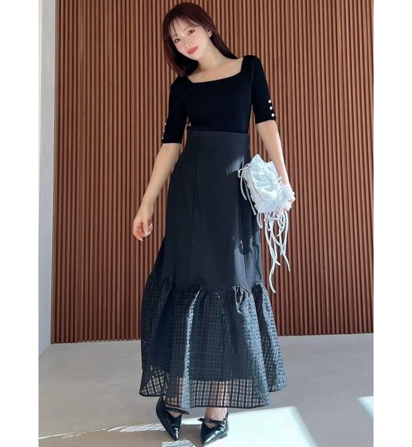 RESEXXY「スカラップ切替えフレアスカート」|スカート|