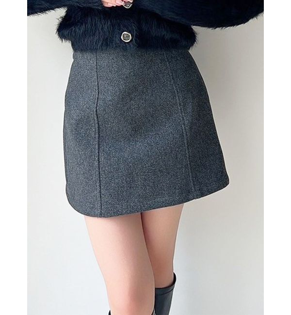 RESEXXY「台形ミニスカート」|スカート|チャコールグレー