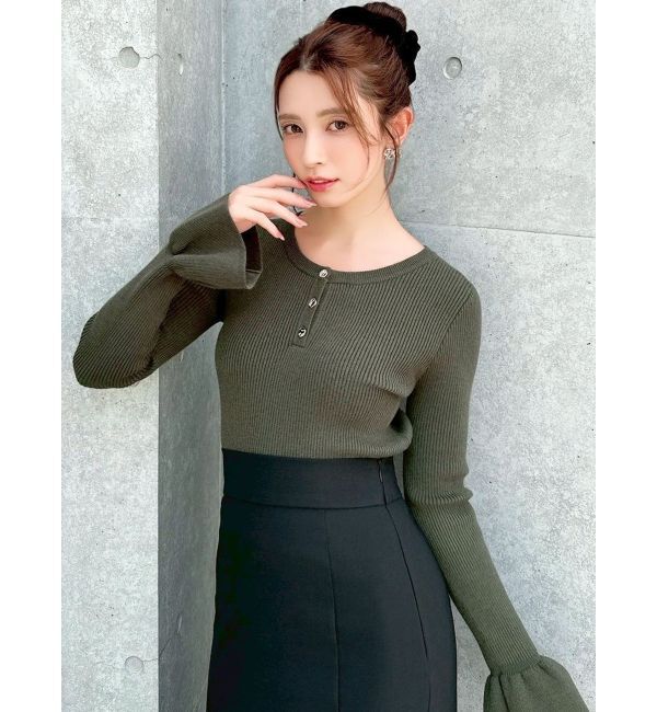 RESEXXY「ヘンリーネックニットトップス」|ニット・セーター|