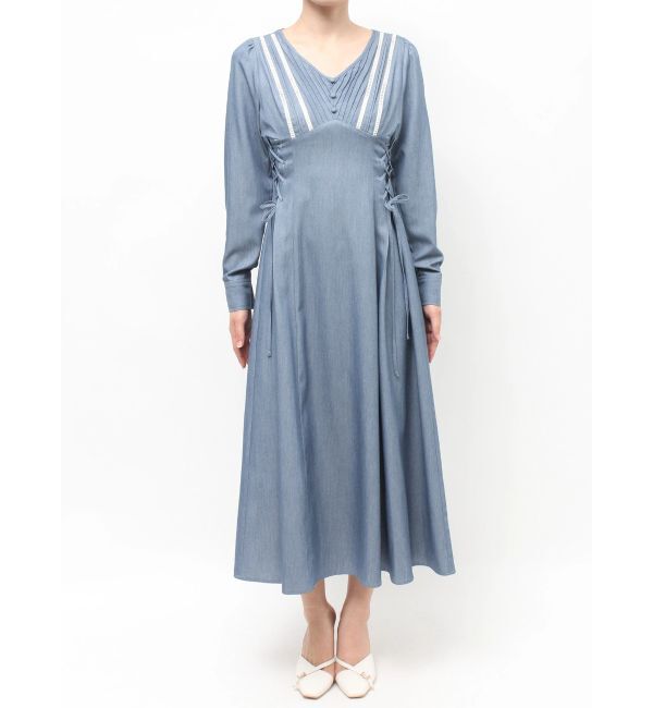 RESEXXY「バイカラーピンタックフレアワンピース」|ワンピース|