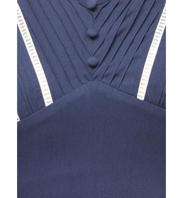 RESEXXY「バイカラーピンタックフレアワンピース」|ワンピース|